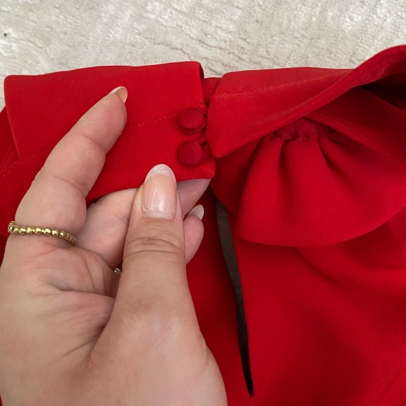 NWT City Chic Iliana Dress in Cherry Size 18 Red with Crystal Flower Detail - Picture 8 of 16